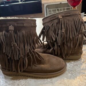 Koolaburra by UGG Brown Fringe Boots